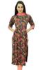 Women Pashmina Blend Straight Kurta Floral Kurti 3 4 Sleeve with