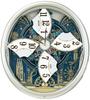 Seiko Часы настенные радиочасы аналоговые Karakuri 6 песен мелодия вращающийся декор светло-золотой жемчуг RE561H SEIKO
