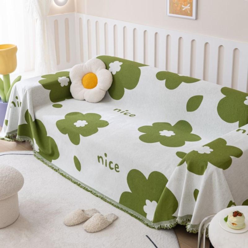 Throw Blanket Living Room Three Seats Sofa Position  Modern Throw Camping Picnic Blanket  Plum Blossom Sofa Cover Mat