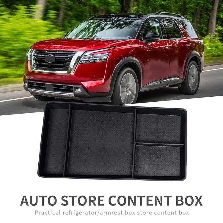 Car Center Console Storage Box for Nissan Pathfinder 2023 2024 Central Tray Organizer Interior Accessories Tidying TPE