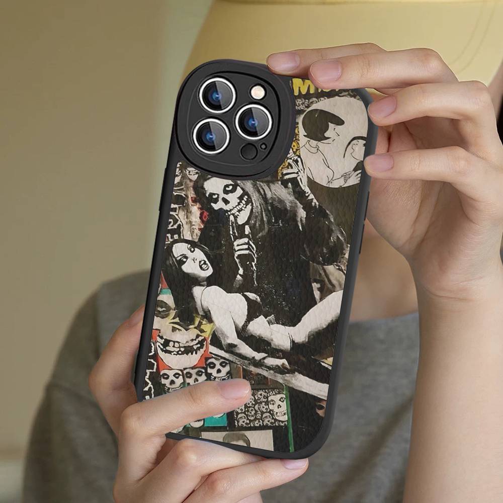 Чехол M-Misfits G-Glenn Danzig для IPhone 16 15 14 13 12 11 Pro Max Plus, ударопрочный, кожаный, мягкий