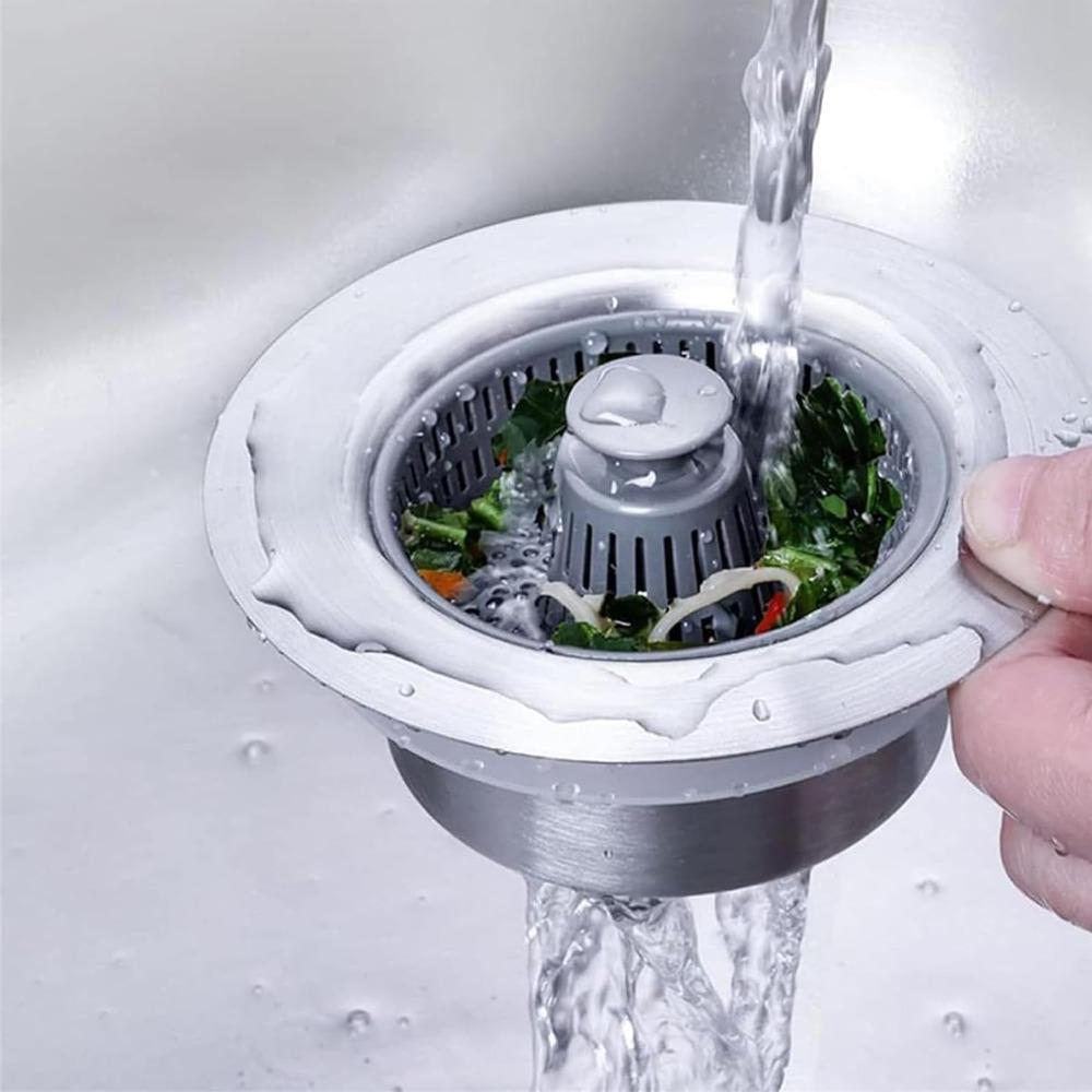 Leak-proof Plug Filter Sink Bouncing Core Drain Basket Easy To Clean Sink Strainer