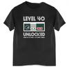 T Shirts for Men Vintage Born In 1982 Men 40 Years Old 40th Birthday Gift T-Shirts Level 40 Unlocked Drop Shipping Graphic