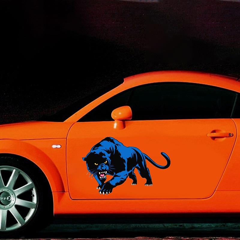 Мультфильм 3D наклейки для автомобиля животное Черная пантера рев бампера царапины