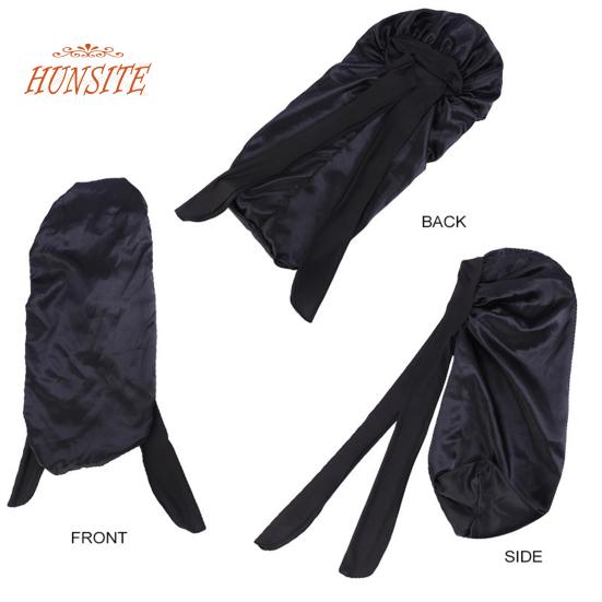 Ночная шапка с длинными атласными косами, женская шапочка для сна, эластичный галстук, большая регулируемая шапочка для сна, женская и длинная защитная шапка для вьющихся волос