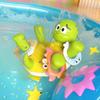 Детская игрушка для ванны с 5 кольцами Черепашка, брызгающая водой, обучающая игрушка для игр с водой