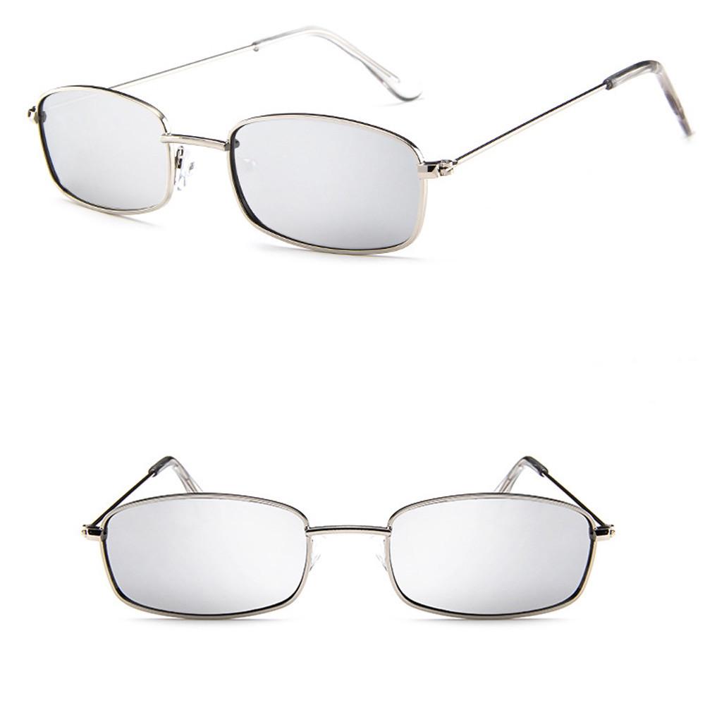 Винтажные очки Женские мужские квадратные оттенки Солнцезащитные очки в небольшой прямоугольной оправе