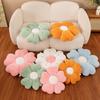 Flower Shaped Chair Cushion Plush Sofa Decor Cushion Kids Toy Cherry Blossom Pillow  Office