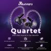 Linsoul Kiwi Ears Quartet Hybrid Wired HiFi наушники Эргономичный дизайн Принимает стерео штекер 2pin разъем наушники со сбалансированным звуком