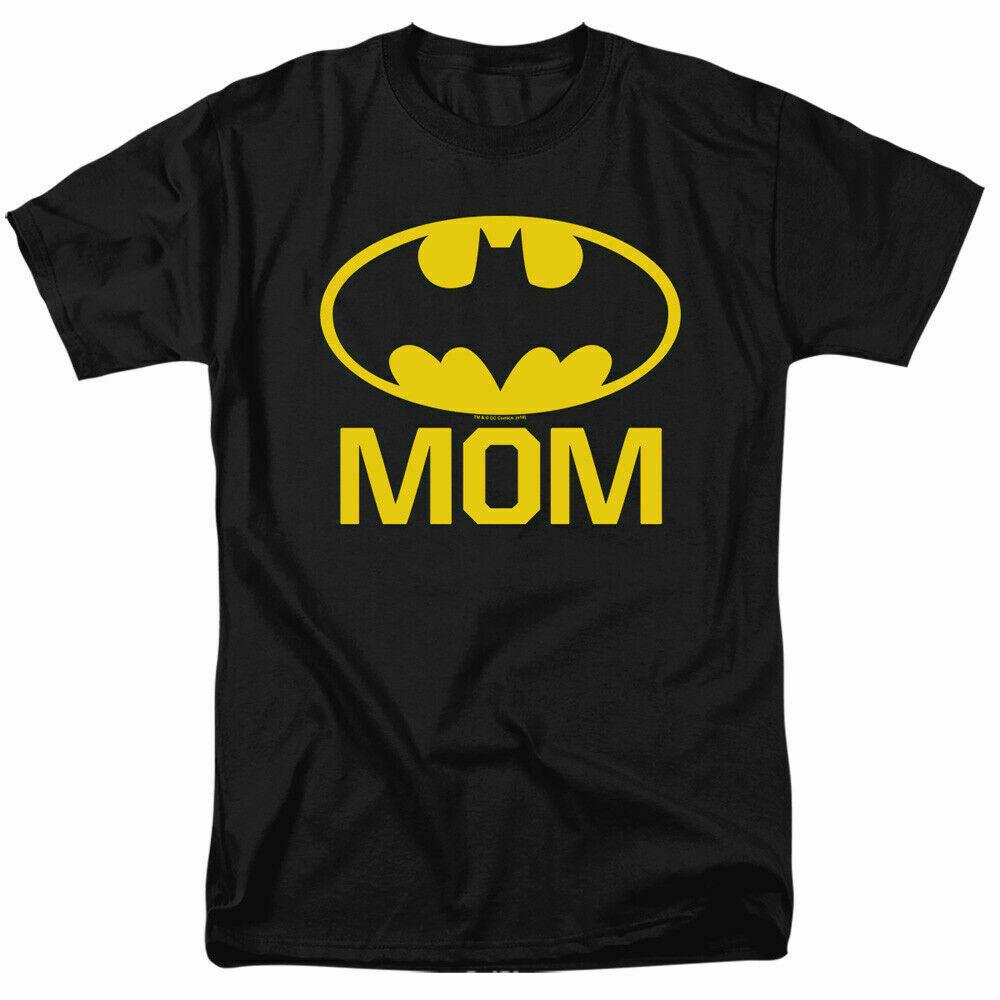 Batman Bat Mom Logo T Shirt Licensed Comic Book Tee Black
