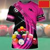 Funny Billiards 3D Printed Summer Fashion Simple Men's And Women's Casual Sports Daily New Round Neck Short Sleeve T-shirt Tops