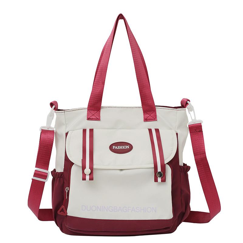 Простая сумка через плечо в цветном исполнении, женская повседневная модная сумка-мессенджер, универсальная сумка-тоут большой вместимости, косметичка для студентов, для занятий