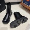 Женские ботильоны на плоской подошве, брендовые кожаные туфли на платформе и высоком каблуке 2025 года, трендовые готические зимние новые ретро-удобные мотоциклетные ботинки Botas De Mujer