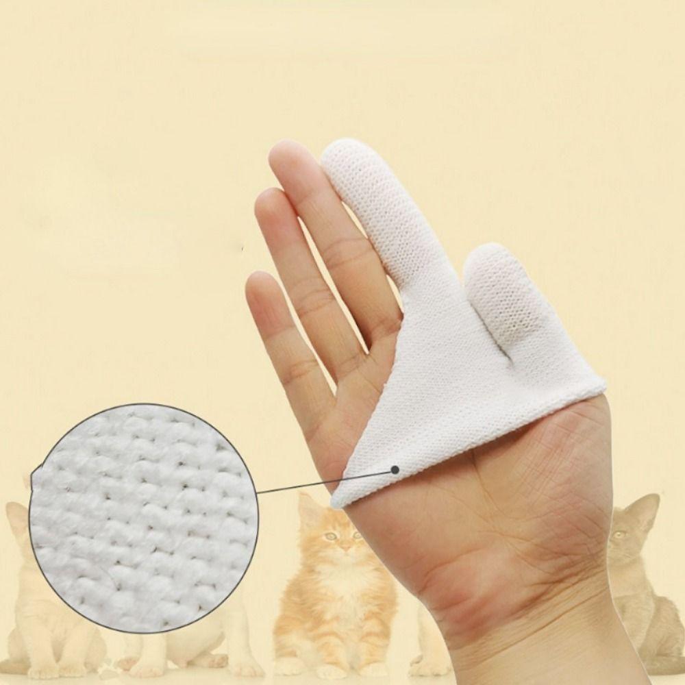 Two-finger Pet Tooth Brush Dog Cat Oral Cleaning Tools Finger Teeth Gloves for Puppy Kittens Nursing Supplies Tooth Decay