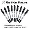 Shuttle Art Marker Art for Pens, Markers, Black, 30-Pack, Quick-Drying, Water-Resistant, Sketching, Drawing, Doodling, Illustrations, etc. (Cart)