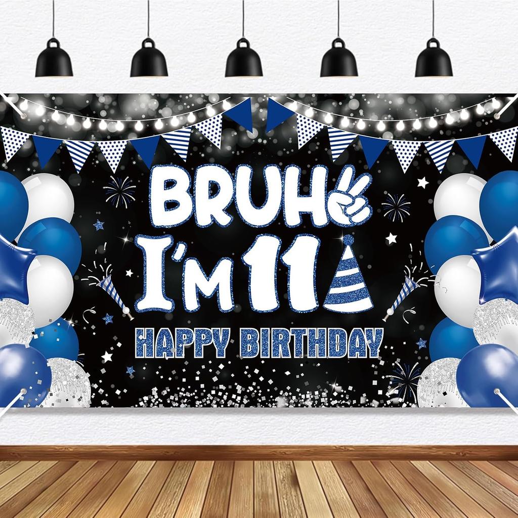 13th Birthday Party Decorations Banner for Boys Bruh I'm 13 Backdrop Funny Teenage Bday Banner Teen Boy 13th Birthday Decor 5.9x3.6ft Happy 13 Years