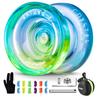 MAGICYOYO Отзывчивый йо-йо для детей, новичков, йо-йо двойного назначения K2 (Неотскакивающий йо-йо, Трюки на вращение пальцами, Средний уровень игры) + 12 нитей для йо-йо