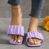 Flats Women Slippers Summer Fad Ladies Sandals New Trend Casual Beach Slingback Slides Square Toe Shoes Women Flip -Flops