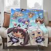 Плед N-Nekopara-S Легкий Дизайн Для Общежитий, Дневного Сна, Гостиной, Офиса, Дивана, Всесезонный