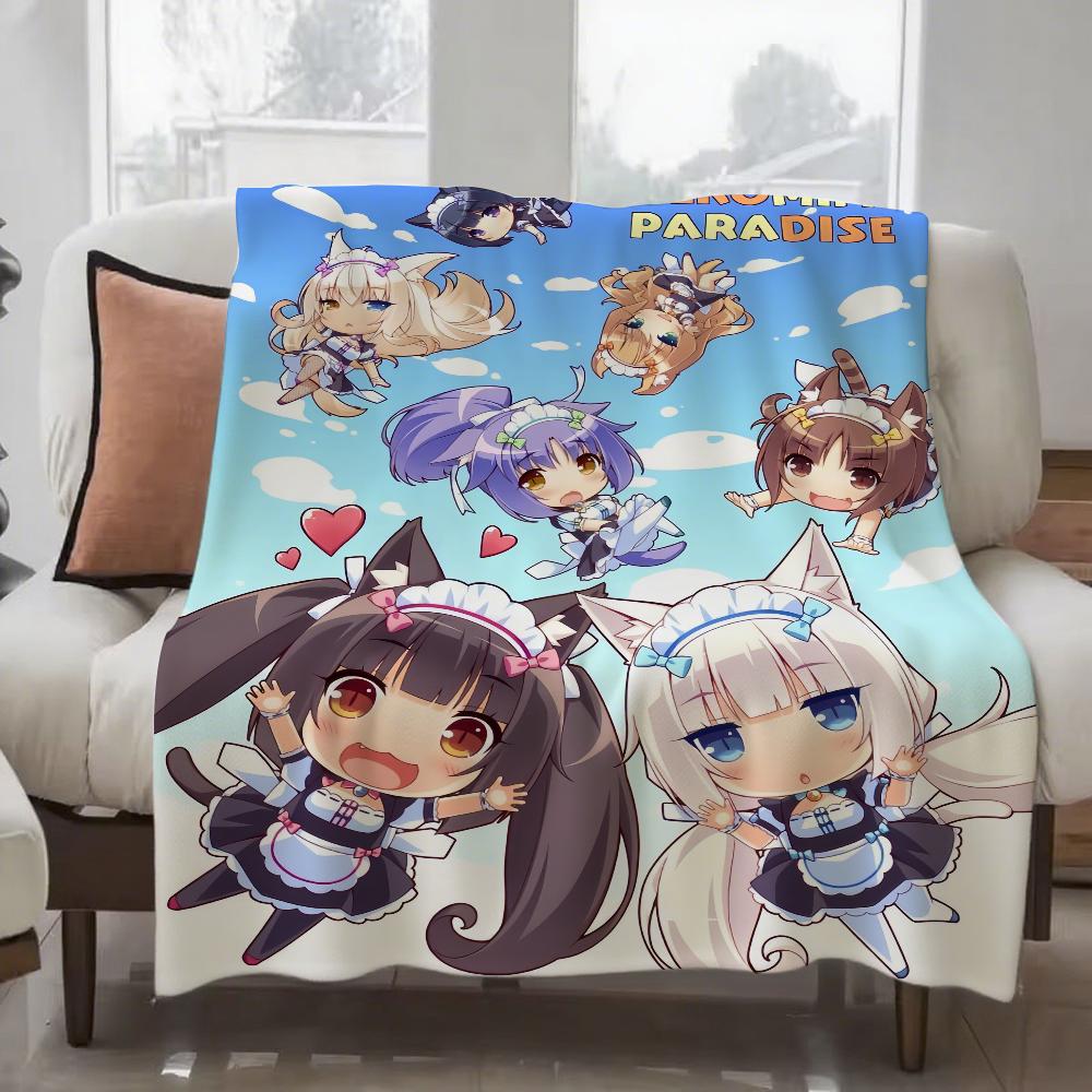 Плед N-Nekopara-S Легкий Дизайн Для Общежитий, Дневного Сна, Гостиной, Офиса, Дивана, Всесезонный