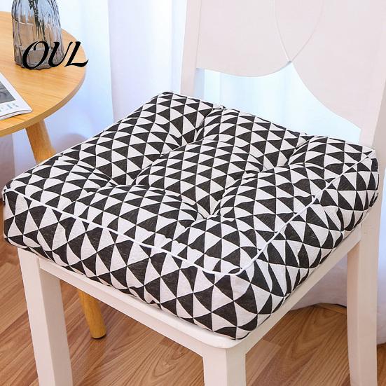 Universal Chair Cushion for Home Office Modern Stylish Cushion, Ultra Soft Square Geometric or Durable Polyester Seat Pad Students Plant Prints,