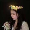 Обруч для волос Венок Повязка на голову Имитация розы Светодиодная гирлянда Парк развлечений