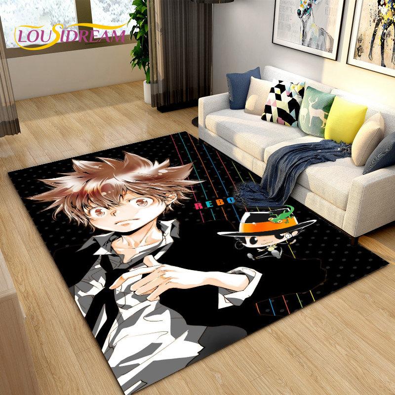 Учителя Hitman Reborn Аниме Ковер Большой, Ковер для Гостиной Спальни Дивана Придверный Коврик Декорация, Детский Нескользящий Напольный Коврик