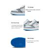 Nike Court Borough Low 2 SE GS Pure Platinum Photo Blue Детские кроссовки Серо-белый Холодно-серый BQ5448-019