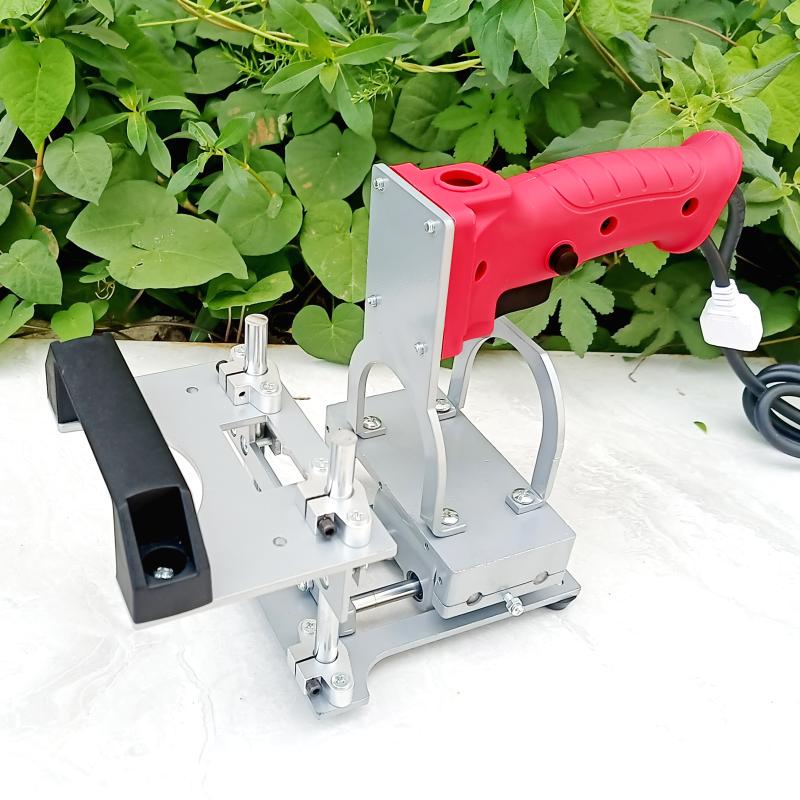 Woodworking Edge Trimmer & Slotting Jig: Portable Tenoning and Side Hole Tool for Wardrobe Cabinet Panels.