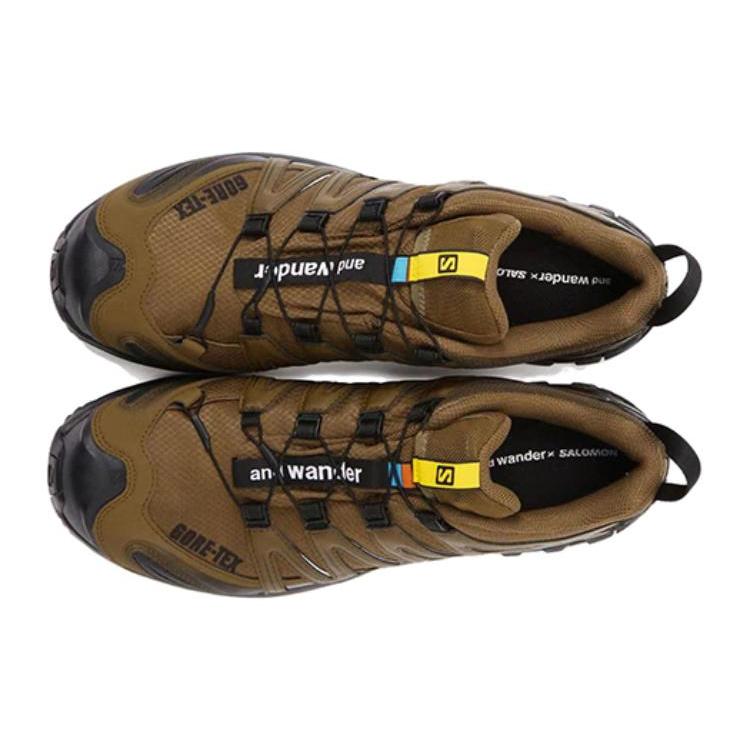 And Wander x SALOMON XA PRO 3D Slip Resistant Low top Outdoor Shoes Men's Brown 474121