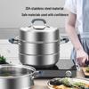 Kangbahu 304 Stainless Steel 3-Layer Multi-functional Steamer Pot