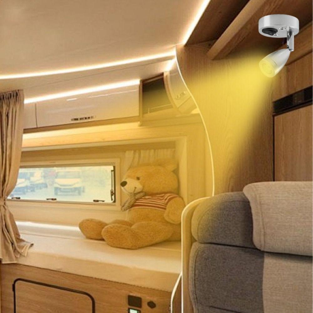 3 Вт светодиодный прожектор для автофургона 12 В -24 В настенный светильник для чтения в салоне лодки, яхты кемпера прицепа общежития