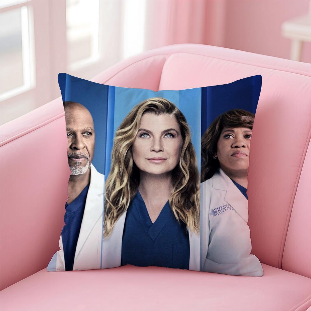 G-Greys Anatomy Cushion Cover Home & Car Multi-Scene Pillow Cover - Reversible, Soft & Durable for Daily Use
