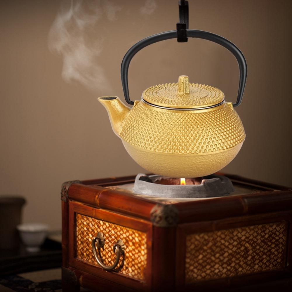0.3L Cast Iron Teapot Stainless Steel Infuser Small Teapot Iron Tea Kettle Gift For Tea Lovers