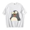 Shocked Penguin Cartoon T-Shirt - Hilarious Wide-Eyed Arctic Unisex Tee