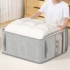 Gray Clothes Organizer Bag, Quilt Storage Bag, Wardrobe Clothes Sorting Bag, With Window Storage Bag Waterproof Storage Bag