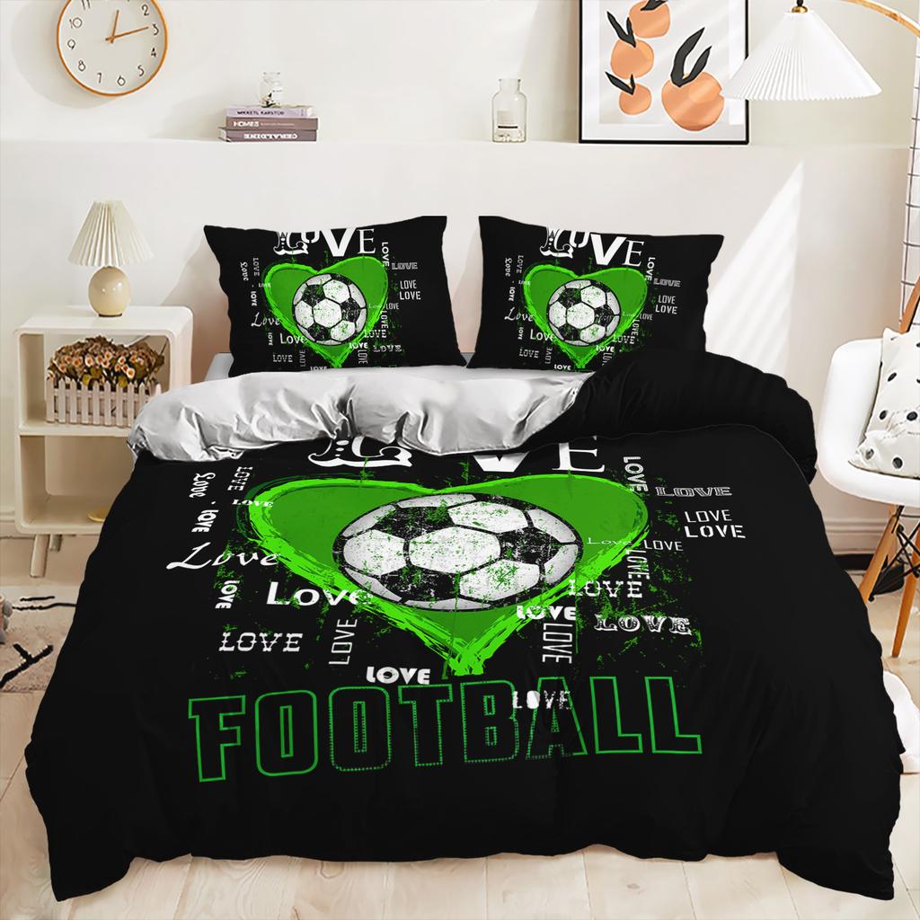 Комплект постельного белья из трех частей с изображением футбольного чемпионата мира по футболу с цифровой печатью