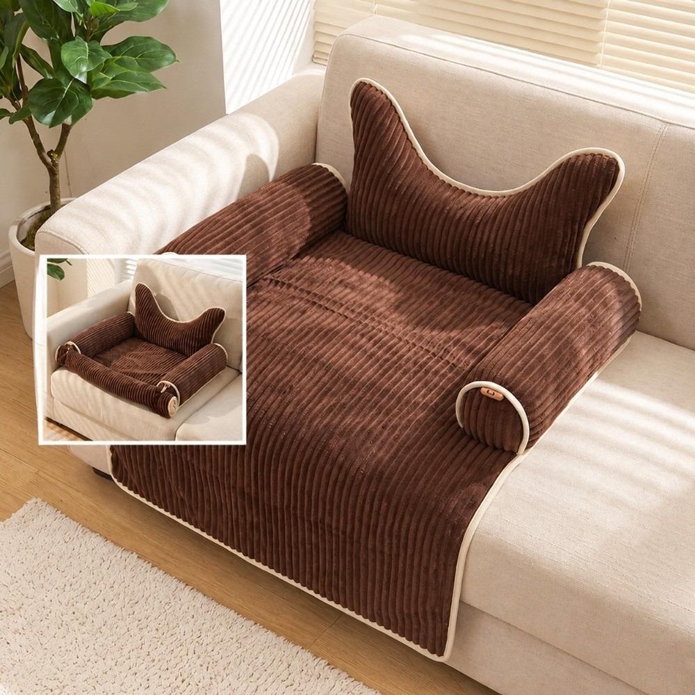 Non-Slip Winter Warm Cat Nest With Pillow Cozy Cat Bed Washable Dog Sofa Cushion Living Room
