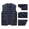 Мужской осенне-зимний жилет с несколькими карманами на молнии без рукавов, однотонное зимнее теплое пальто, модная одежда