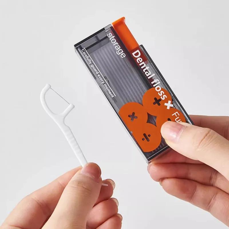 Автоматическая коробка для зубной нити Портативная автоматическая отскакивающая Высококлассная палочка для зубной нити Интеллектуальная коробка для хранения для чистки YLE451