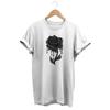 Bleeding Black Rose Floral Goth Style T-shirt, Soft Grunge Clothes, Gothic