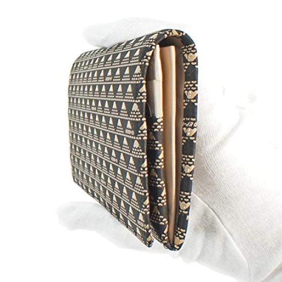 Inden Long Wallet with Coin Deerskin Fuji Black Background X White Lacquer [Indenya] Purse, Takane, Mt. Pattern, 2808-11