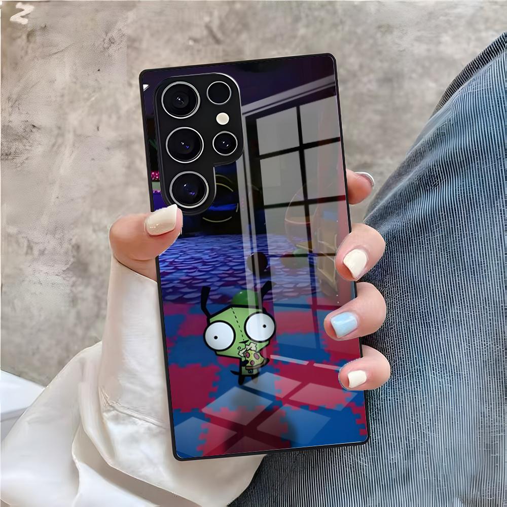 Cartoon I-Invader Zim Phone Case For Samsung A25 A13 A33 5G A54 A36 A35 A56 A52 A14 Shockproof Glass Cover