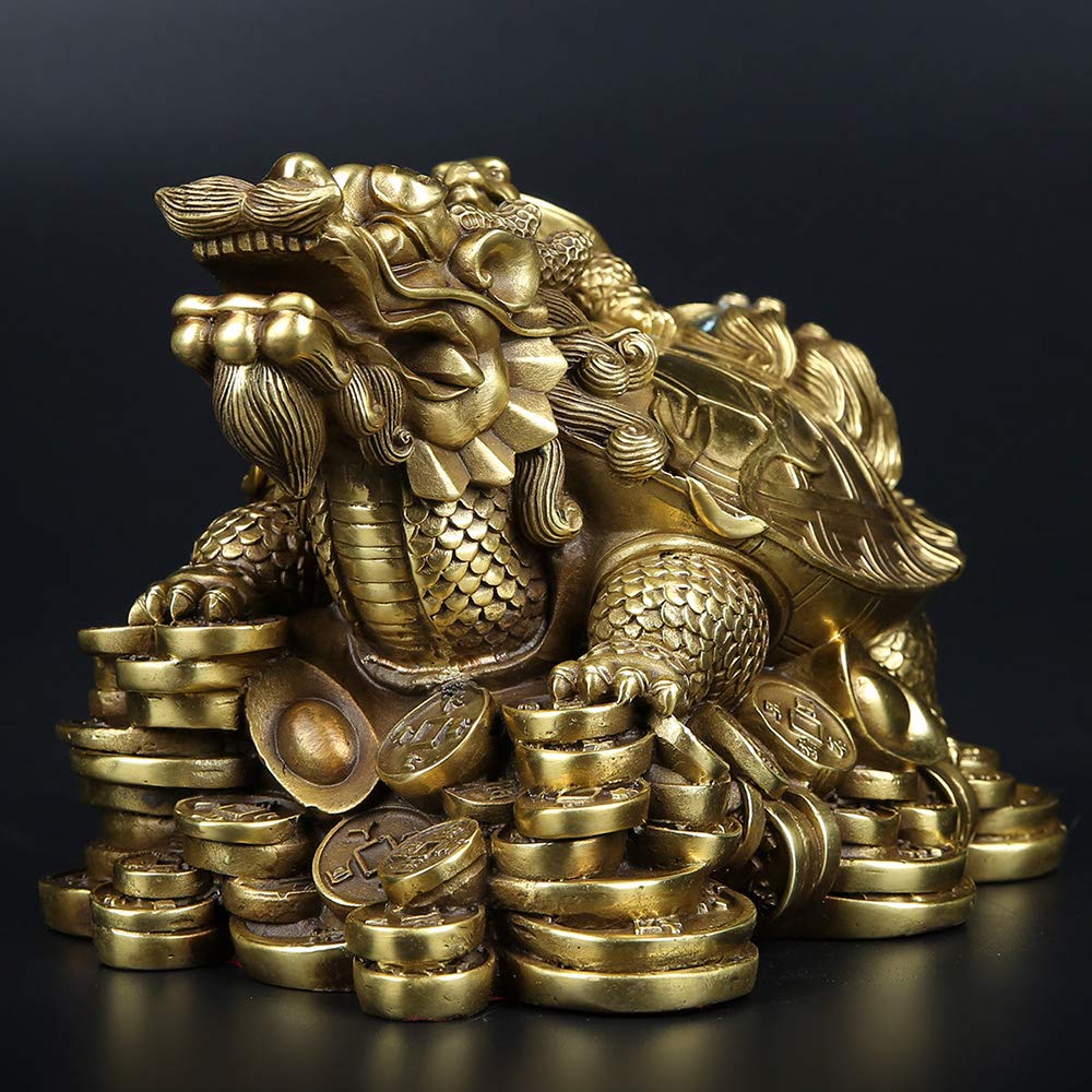 Дракон Черепаха Лонги Родитель и ребенок с пятью императорами Монета Медь Латунь Фэн-шуй Товары Украшение Удача Удача Удача Удача Удача Бизнес