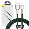 Кабель USB на Lightning Baseus Cafule, 2.4A, 1M (Зеленый)