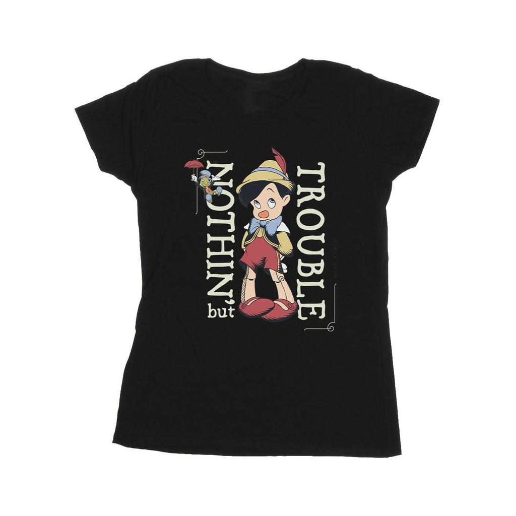 Disney Womens/Ladies Pinocchio Nothing But Trouble Cotton T-Shirt