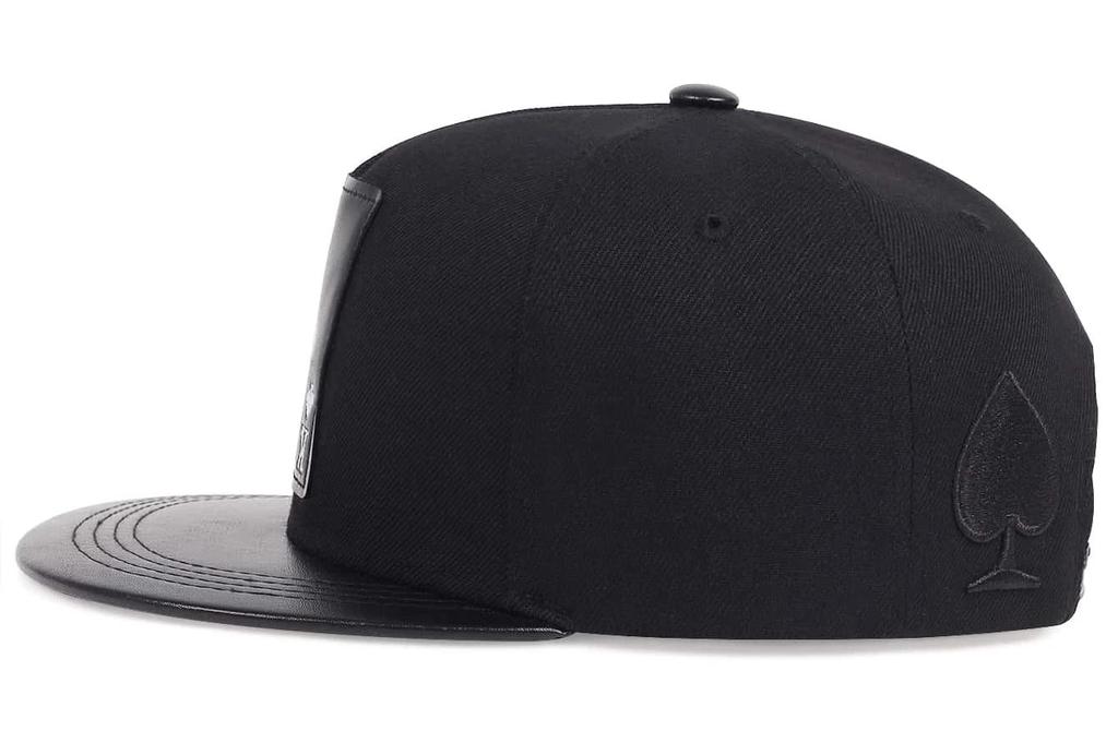 Sproutsy Men's Spade Playing Card Snapback Cap, Popular, Casual, and Stylish (Black)