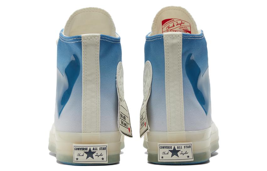 Converse 1970-е Chuck Taylor All Star Износостойкие Увеличивающие рост Высокие Кеды Унисекс Синие A03747C