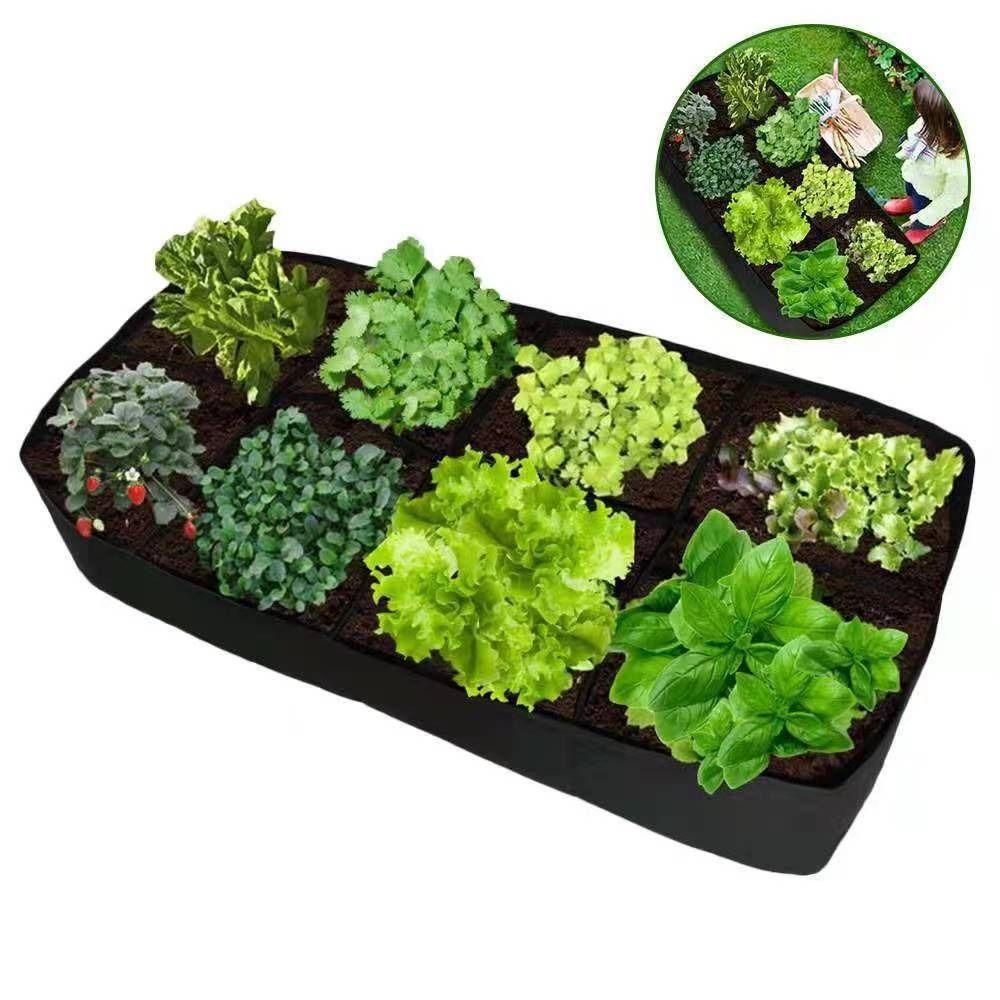 1/4/8 Grids Planting Container Breathable Garden Planting Bed Portable Garden Planters Bag Flowers
