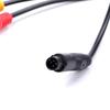 Car Backup Reverse Camera 4-Pin Male To CVBS RCA Female Connector Wire Harness Back Up Camera Wire Female CVBS Signal Adapter
